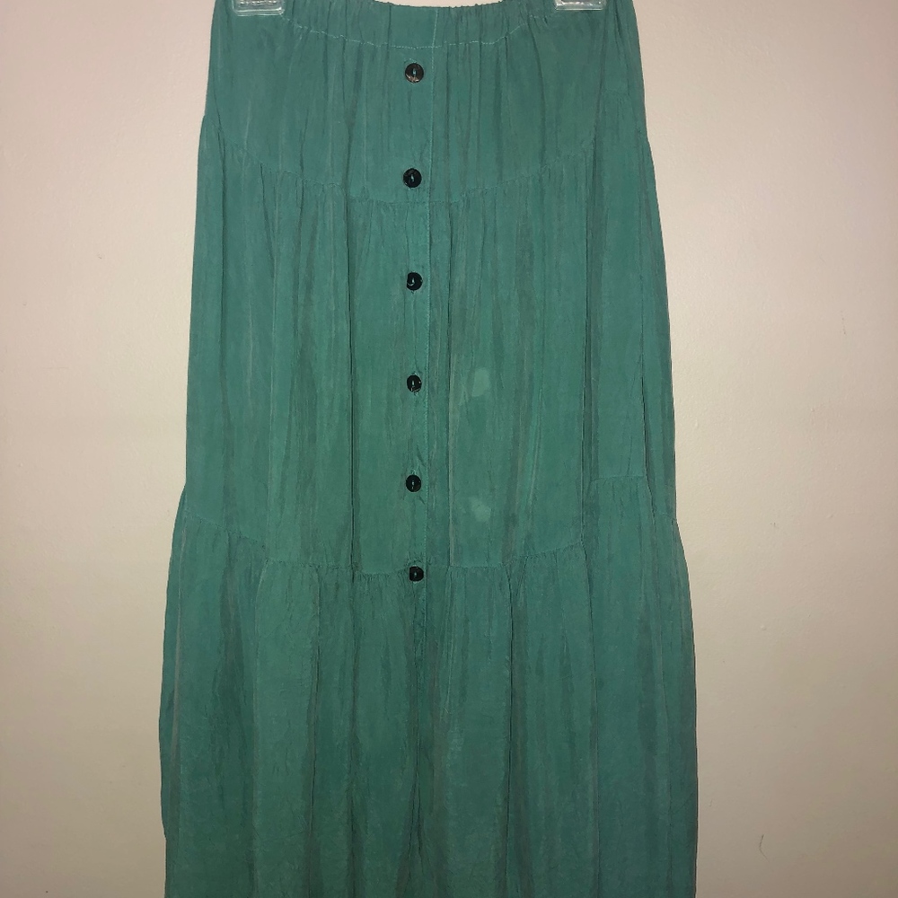 Turquoise Maxi Skirt